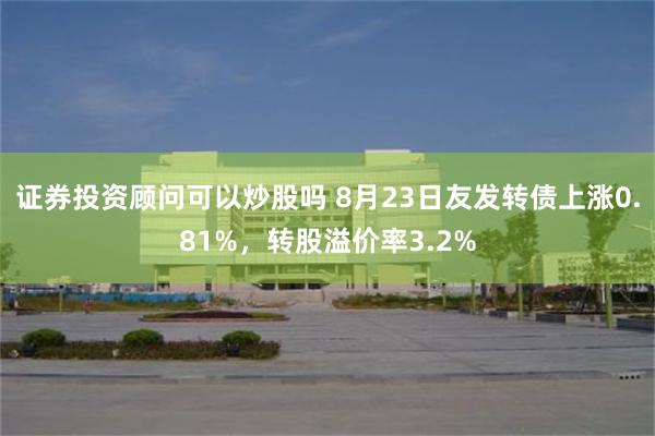 证券投资顾问可以炒股吗 8月23日友发转债上涨0.81%，转