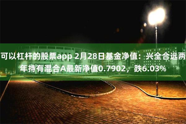 可以杠杆的股票app 2月28日基金净值：兴全合远两年持有混